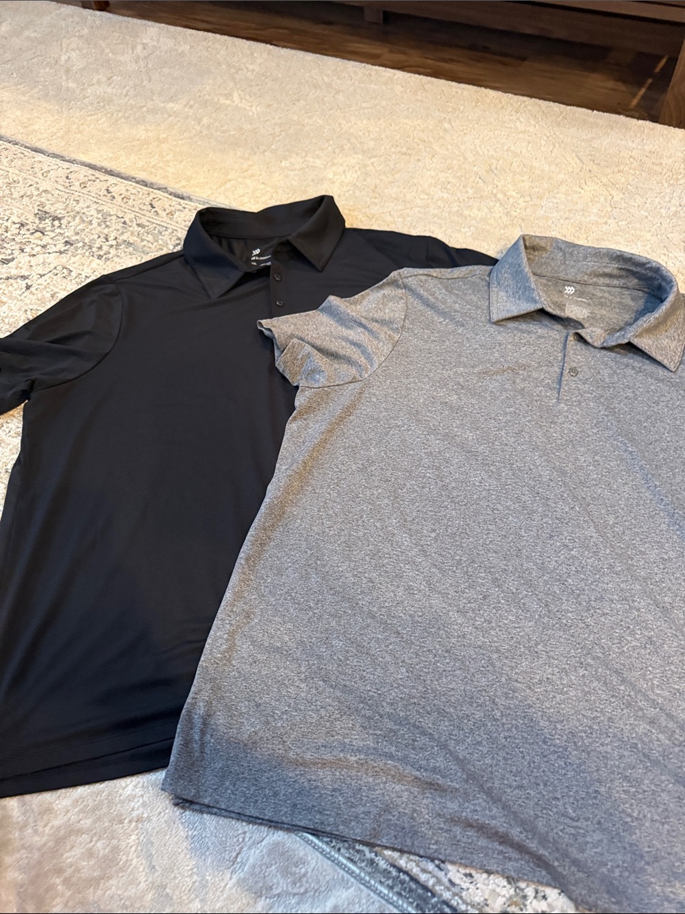 all in motion Men's Polo Duo - Black and Gray